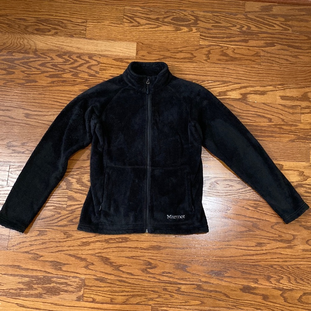 Marmot, Women's, Fluffy Black Full Zip Jacket, Size Medium